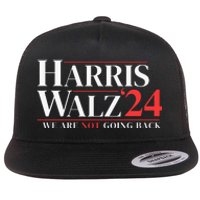 Harris Walz 24 We Are Not Going Back Flat Bill Trucker Hat