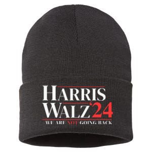 Harris Walz 24 We Are Not Going Back Sustainable Knit Beanie