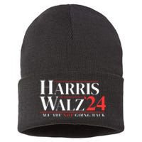 Harris Walz 24 We Are Not Going Back Sustainable Knit Beanie