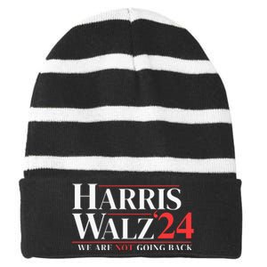 Harris Walz 24 We Are Not Going Back Striped Beanie with Solid Band