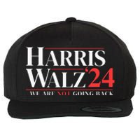 Harris Walz 24 We Are Not Going Back Wool Snapback Cap