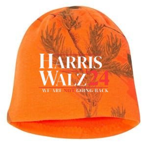 Harris Walz 24 We Are Not Going Back Kati - Camo Knit Beanie