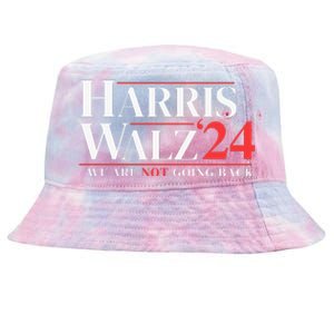 Harris Walz 24 We Are Not Going Back Tie-Dyed Bucket Hat