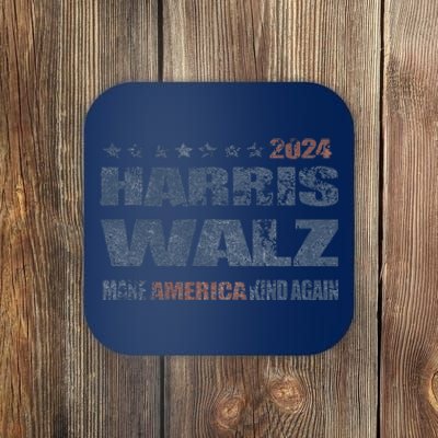 Harris Walz 2024 Make America Kind Again Harris Waltz Quote Coaster