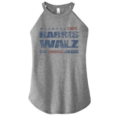 Harris Walz 2024 Make America Kind Again Harris Waltz Quote Women's Perfect Tri Rocker Tank