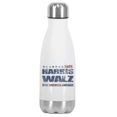 Harris Walz 2024 Make America Kind Again Harris Waltz Quote Stainless Steel Insulated Water Bottle