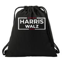 Harris Walz 2024 Tim Walz Kamala Harris Usa Election Apparel Drawstring Bag