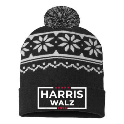 Harris Walz 2024 Tim Walz Kamala Harris Usa Election Apparel USA-Made Snowflake Beanie