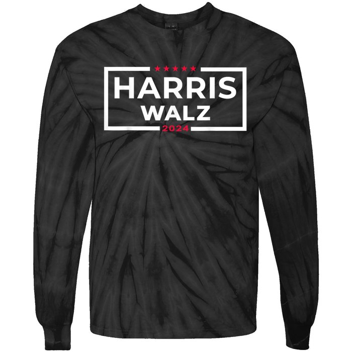 Harris Walz 2024 Tim Walz Kamala Harris Usa Election Apparel Tie-Dye Long Sleeve Shirt