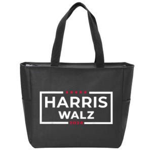 Harris Walz 2024 Tim Walz Kamala Harris Usa Election Apparel Zip Tote Bag