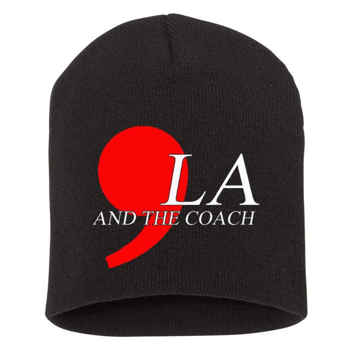 Harris Walz 2024 Comma La And The Coach Short Acrylic Beanie