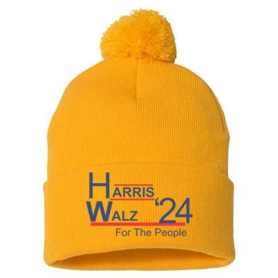 Harris Walz 24 For The People Pom Pom 12in Knit Beanie