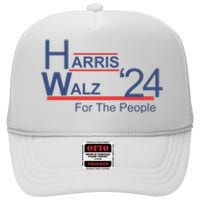 Harris Walz 24 For The People High Crown Mesh Back Trucker Hat