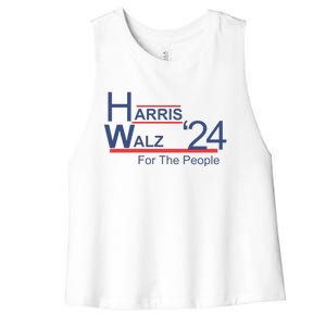 Harris Walz 24 For The People Women's Racerback Cropped Tank