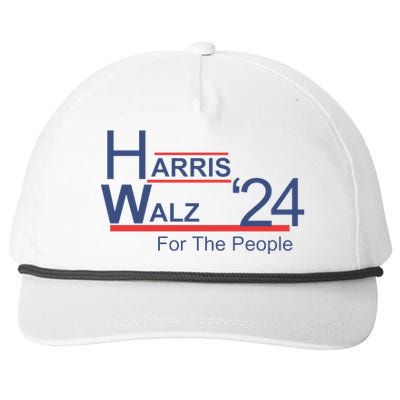 Harris Walz 24 For The People Snapback Five-Panel Rope Hat