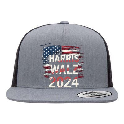 Harris Walz 2024 Patriotic Election Kamala Harris Flat Bill Trucker Hat