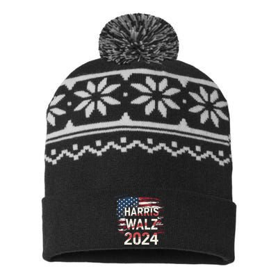 Harris Walz 2024 Patriotic Election Kamala Harris USA-Made Snowflake Beanie