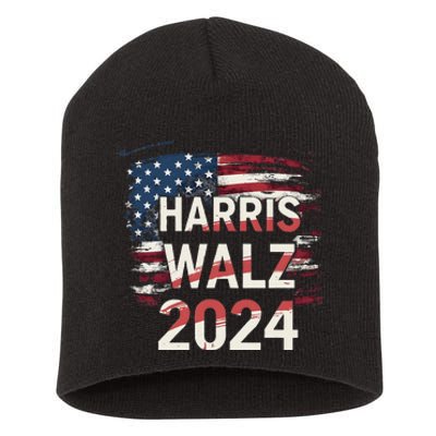 Harris Walz 2024 Patriotic Election Kamala Harris Short Acrylic Beanie