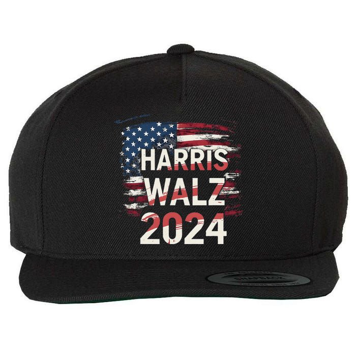 Harris Walz 2024 Patriotic Election Kamala Harris Wool Snapback Cap