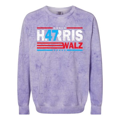 Harris Walz 47 Kamala Harris 2024 Colorblast Crewneck Sweatshirt