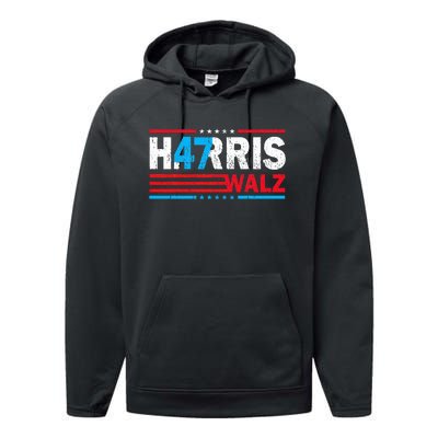 Harris Walz 47 Kamala Harris 2024 Performance Fleece Hoodie