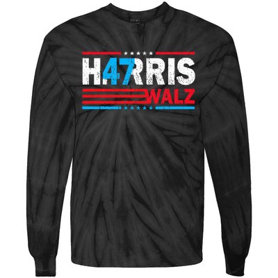 Harris Walz 47 Kamala Harris 2024 Tie-Dye Long Sleeve Shirt