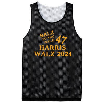 Harris Walz 47 Balz To Walz 2024 Presidential Election Funny Mesh Reversible Basketball Jersey Tank