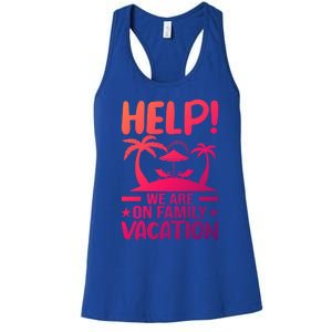 Help We Are On Family Vacay Funny Retro Costume Gift Women's Racerback Tank