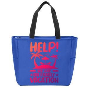 Help We Are On Family Vacay Funny Retro Costume Gift Zip Tote Bag