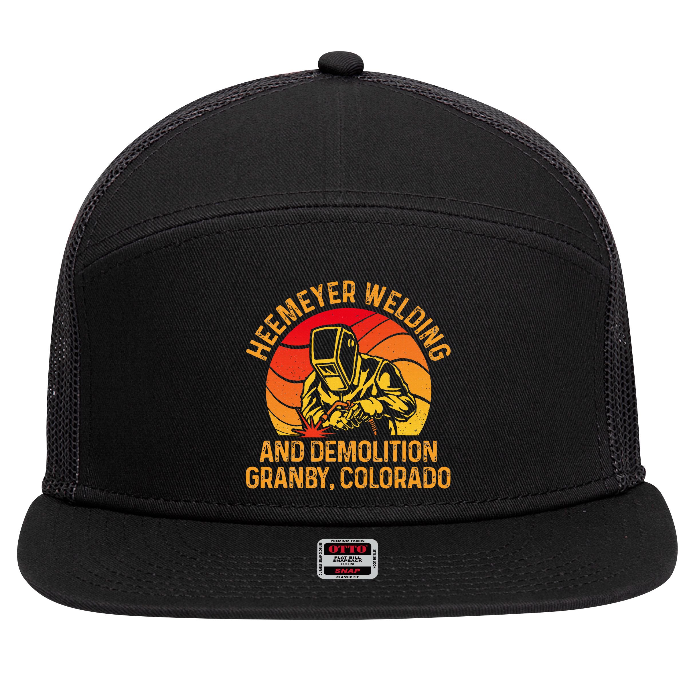 Heemeyer Welding And Demolition Grandby Colorado Welder 7 Panel Mesh Trucker Snapback Hat