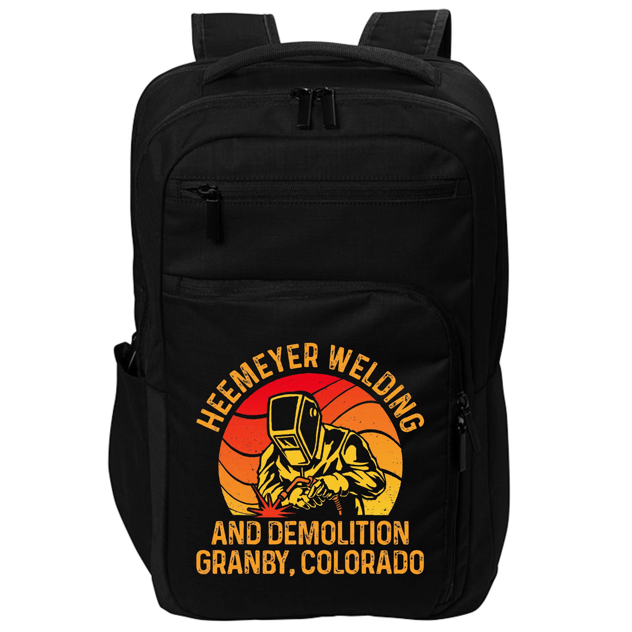 Heemeyer Welding And Demolition Grandby Colorado Welder Impact Tech Backpack