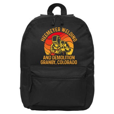 Heemeyer Welding And Demolition Grandby Colorado Welder 16 in Basic Backpack