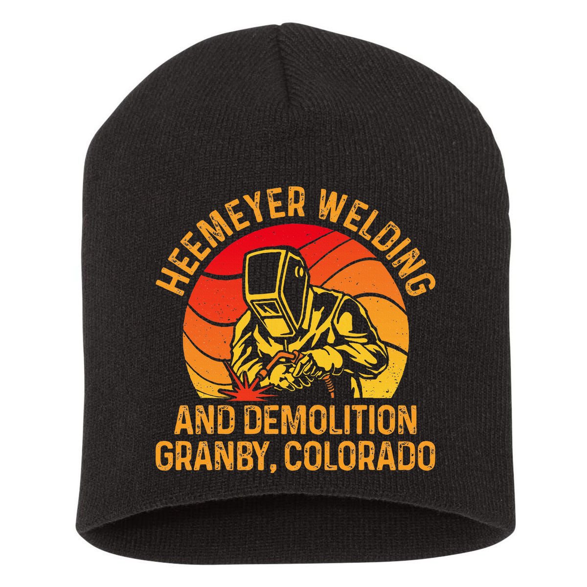 Heemeyer Welding And Demolition Grandby Colorado Welder Short Acrylic Beanie