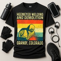 Heemeyer Welding And Demolition Granby Cooling Performance Crew T-Shirt