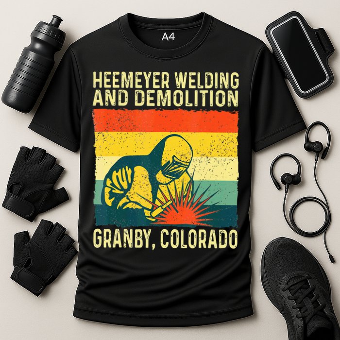 Heemeyer Welding And Demolition Granby Cooling Performance Crew T-Shirt