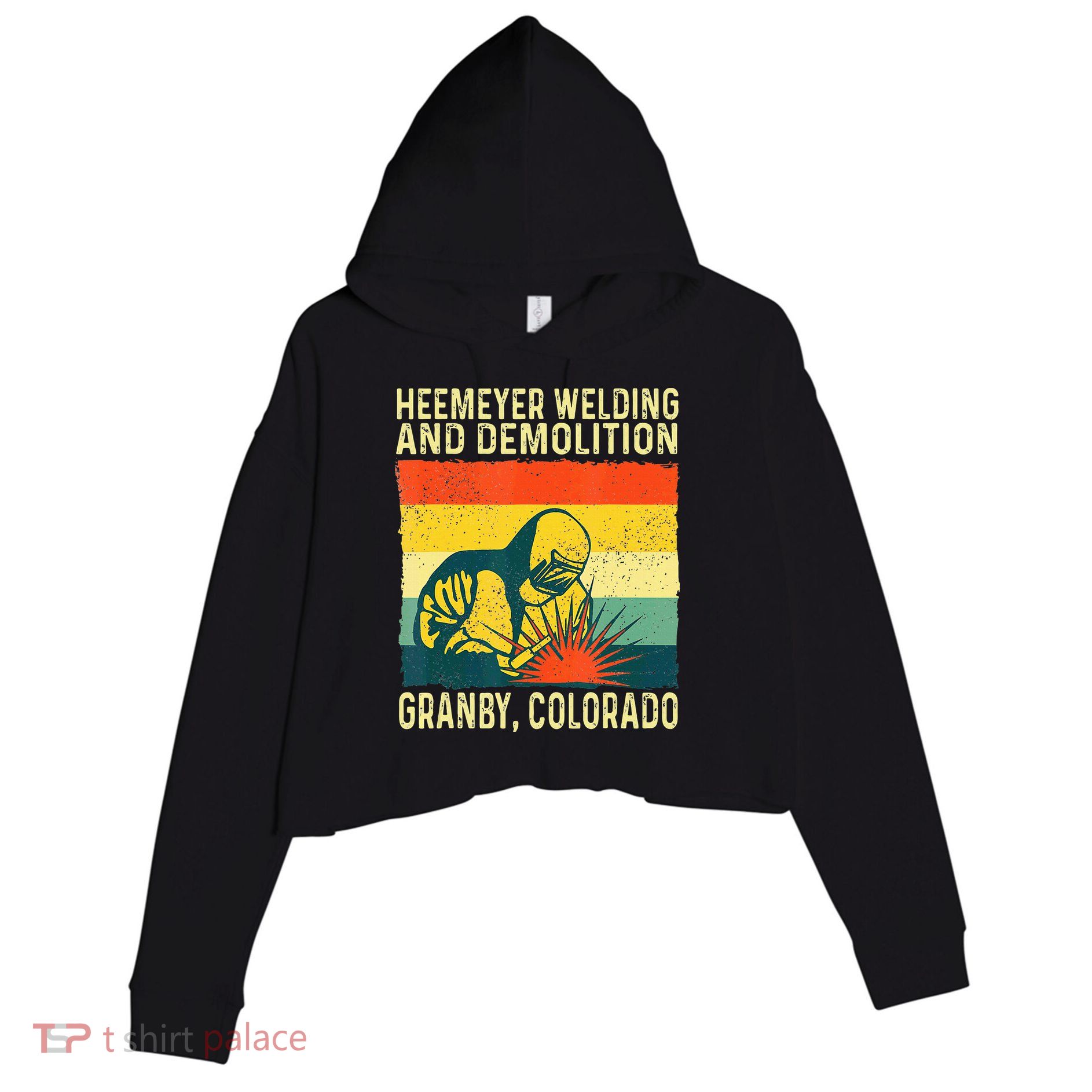 Heemeyer Welding And Demolition Granby Crop Fleece Hoodie