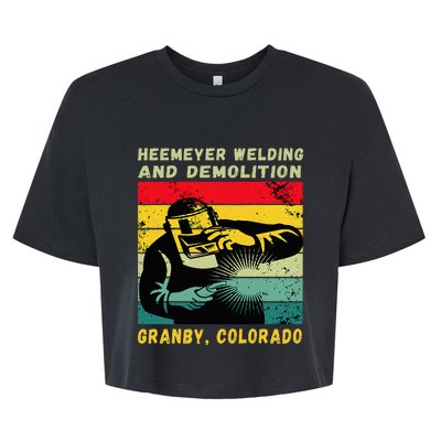 Heemeyer Welding And Demolition Grandby Colorado Bella+Canvas Jersey Crop Tee