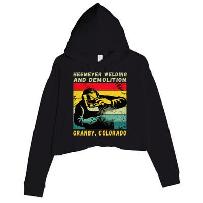 Heemeyer Welding And Demolition Grandby Colorado Crop Fleece Hoodie