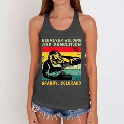 Heemeyer Welding And Demolition Grandby Colorado Women's Knotted Racerback Tank