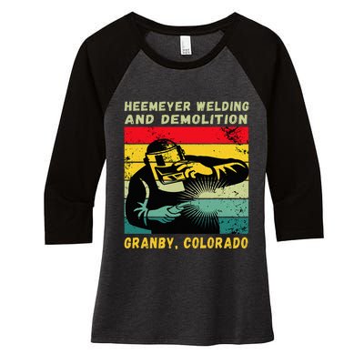 Heemeyer Welding And Demolition Grandby Colorado Women's Tri-Blend 3/4-Sleeve Raglan Shirt