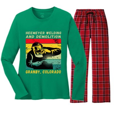 Heemeyer Welding And Demolition Grandby Colorado Women's Long Sleeve Flannel Pajama Set 