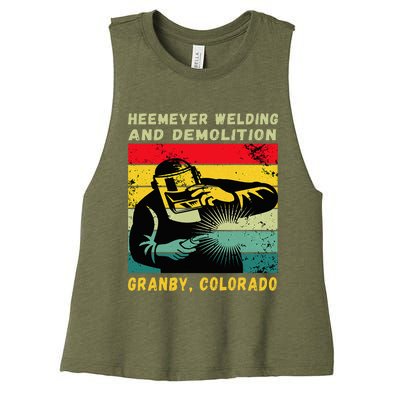 Heemeyer Welding And Demolition Grandby Colorado Women's Racerback Cropped Tank