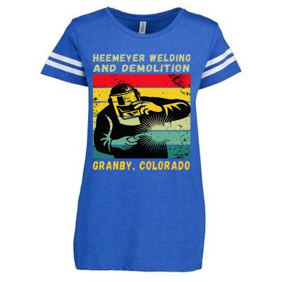 Heemeyer Welding And Demolition Grandby Colorado Enza Ladies Jersey Football T-Shirt