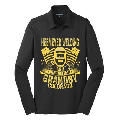 Heemeyer Welding And Demolition Grandby Colorado Fun Welder Silk Touch Performance Long Sleeve Polo