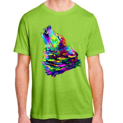 Howling Wolf Abstract Adult ChromaSoft Performance T-Shirt