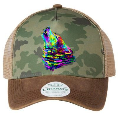 Howling Wolf Abstract Legacy Tie Dye Trucker Hat