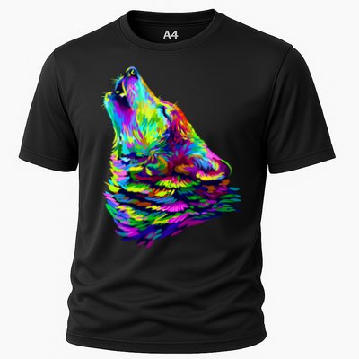 Howling Wolf Abstract Performance Shirt