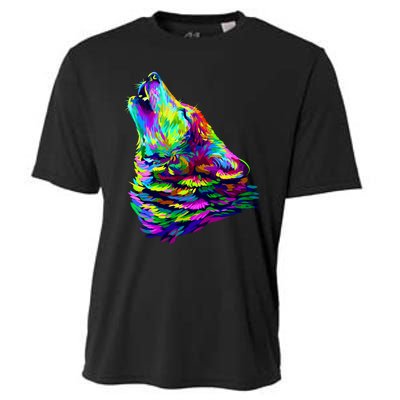 Howling Wolf Abstract Cooling Performance Crew T-Shirt