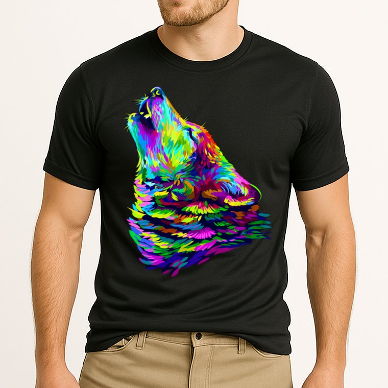 Howling Wolf Abstract Performance Shirt