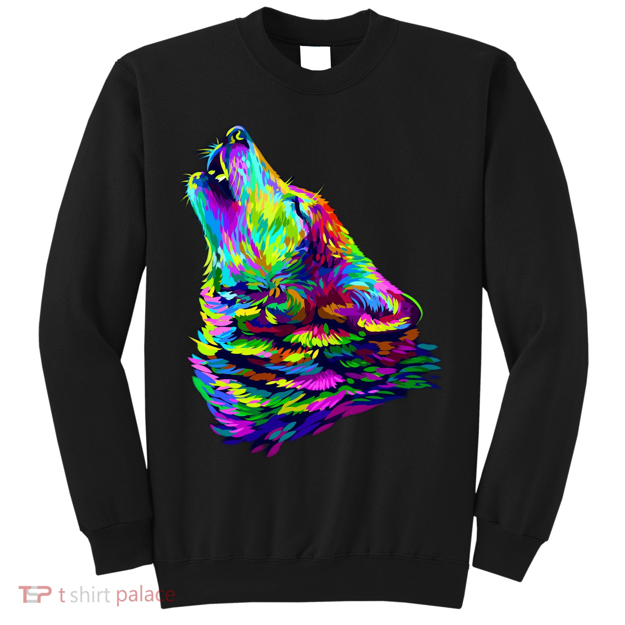 Howling Wolf Abstract Sweatshirt
